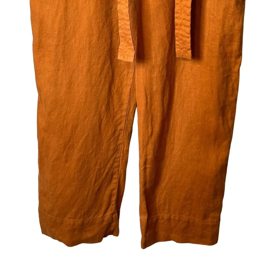 Everlane Burnt Orange The‎ Linen Jumpsuit Size 00